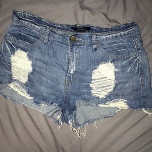 High Waisted Denim Shorts